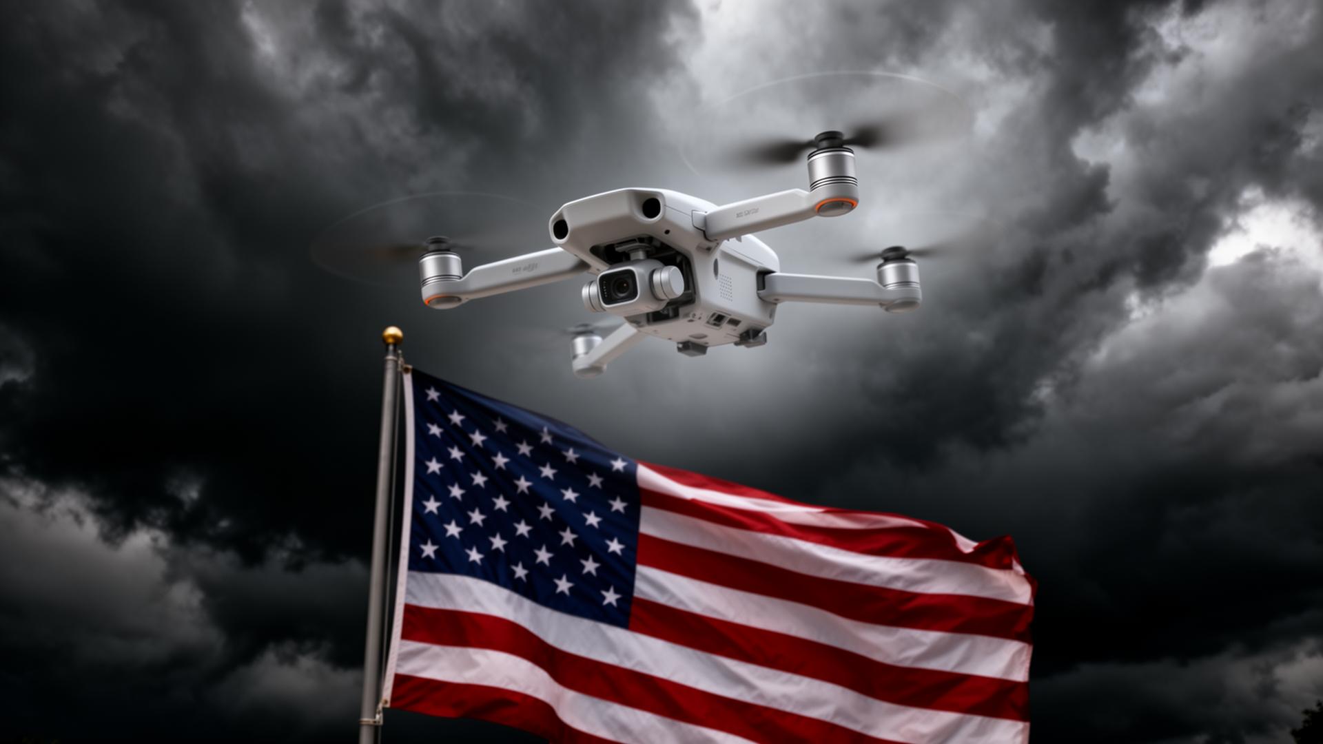 DJI drone representing the 2025 US import ban and regulatory changes
