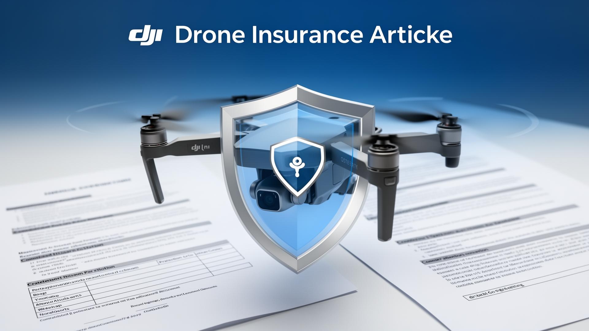 Drone with insurance concept representing liability coverage for pilots